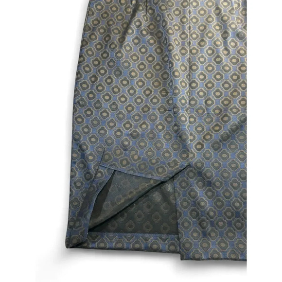 Ann Taylor Factory Women's Patterned Skirt Blue Black Zipper Size 16 - Picture 4 of 6